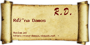 Róna Damos névjegykártya